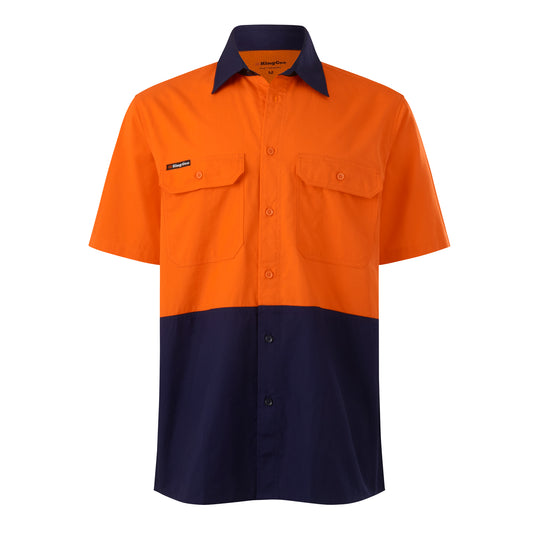 King Gee K54008 Workcool Vented Spliced Short Sleeve Shirt