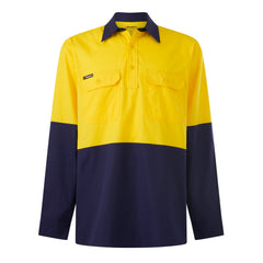 King Gee K54011 Workcool Vented Closed Front Spliced Shirt