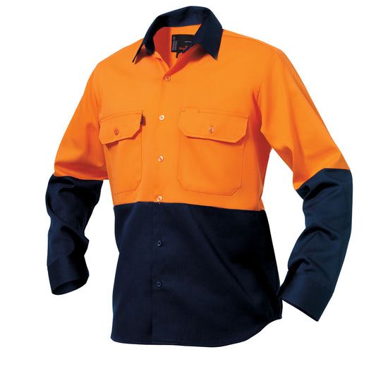 King Gee K54015 Originals Hi-Vis Long Sleeve Drill Work Shirt