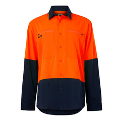 King Gee K54036 DryCool Hi Vis Spliced Shirt Long Sleeve Shirt