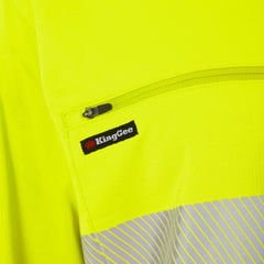 King Gee K54037 DryCool Hi Vis Spliced Taped Shirt Long Sleeve Shirt