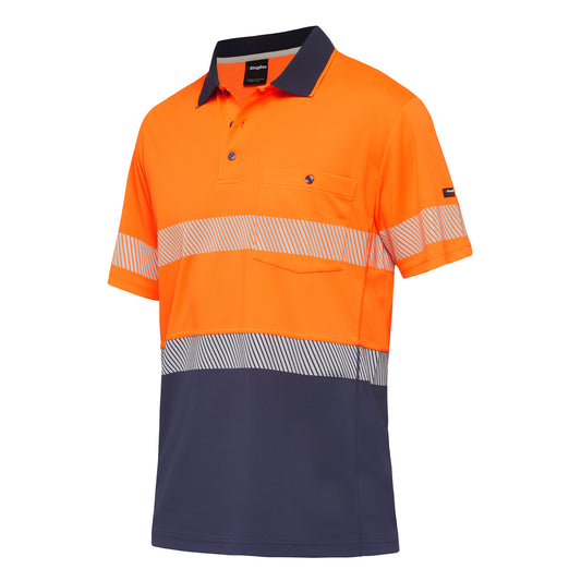 King Gee K54215 Workcool Hyperfreeze Hi-Vis Reflective Short Sleeve Polo