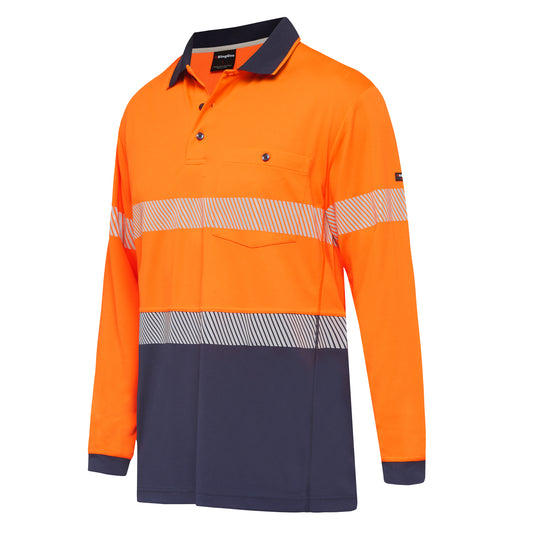 King Gee K54225 Workcool Hyperfreeze Hi-Vis Reflective Long Sleeve Polo