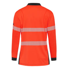 King Gee K54225 Workcool Hyperfreeze Hi-Vis Reflective Long Sleeve Polo
