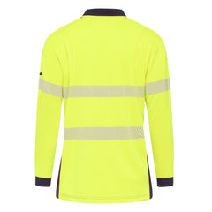 King Gee K54225 Workcool Hyperfreeze Hi-Vis Reflective Long Sleeve Polo