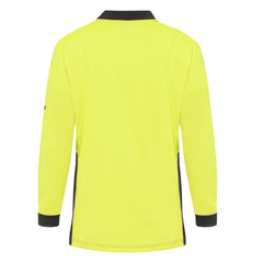 King Gee K54235 Workcool Hyperfreeze Hi-Vis Two Tone Long Sleeve Polo Shirt