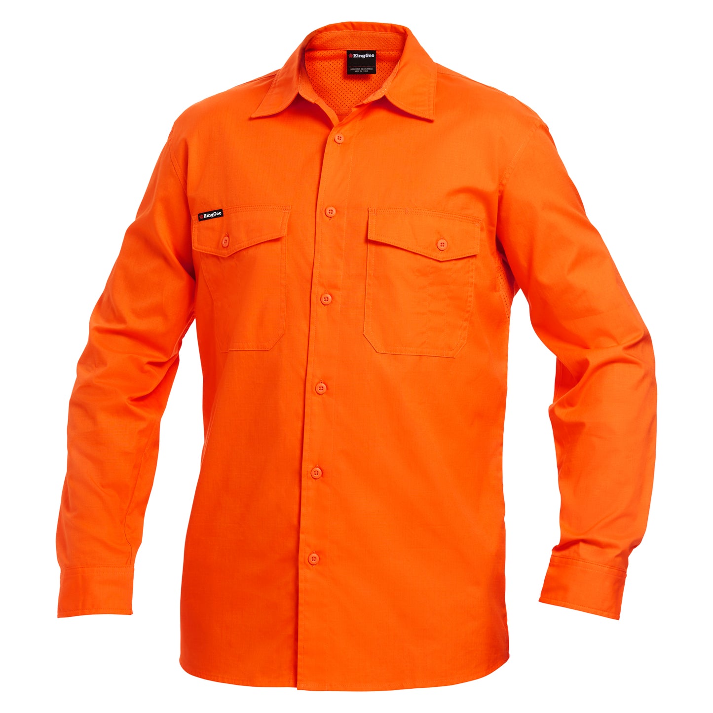 King Gee K54805 Workcool 2 Hi-Vis Long Sleeve Drill Work Shirt
