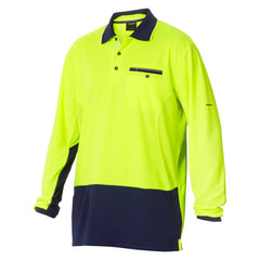 King Gee K54840 Workcool Hyperfreeze Hi-Vis Lightweight Long Sleeve Polo