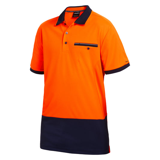 King Gee K54845 Workcool Hyperfreeze Hi-Vis Lightweight Short Sleeve Polo