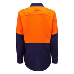 King Gee K54870 Workcool 2 Hi-Vis Two Tone Long Sleeve Drill Work Shirt