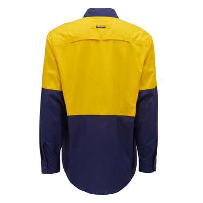 King Gee K54870 Workcool 2 Hi-Vis Two Tone Long Sleeve Drill Work Shirt