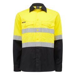 King Gee K54880 Workcool 2 Hi-Vis Reflective Two Tone Long Sleeve Work Shirt