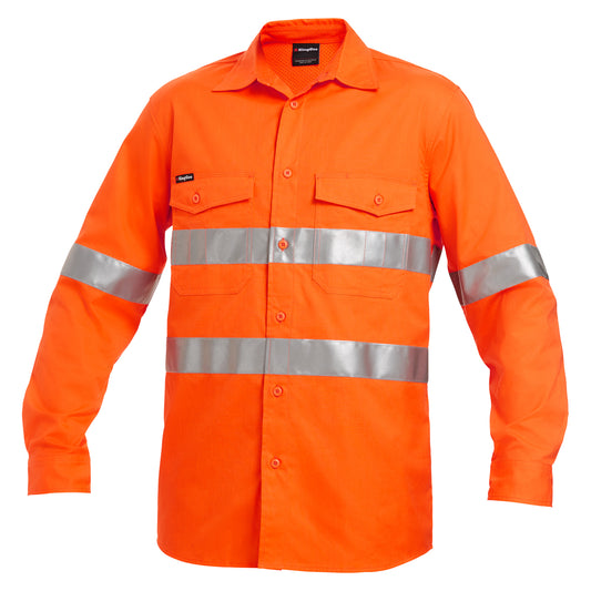 King Gee K54890 Workcool 2 Hi-Vis Reflective Long Sleeve Work Shirt