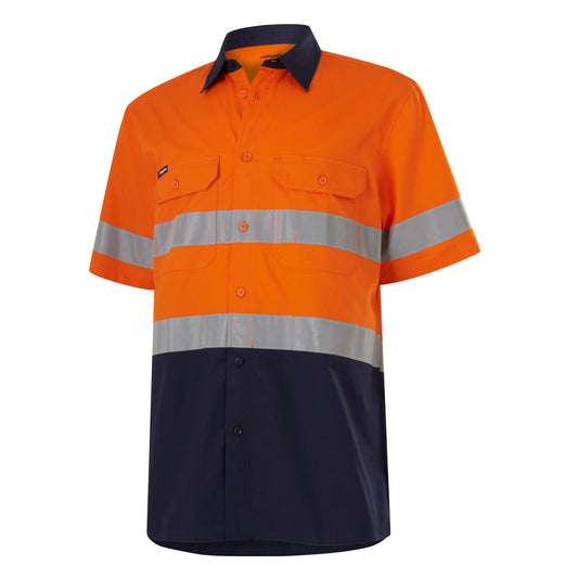 King Gee K54911 Workcool Vented Spliced Shirt Taped Short Sleeve