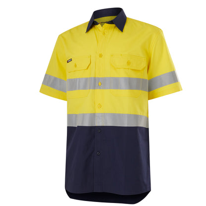 King Gee K54911 Workcool Vented Spliced Shirt Taped Short Sleeve