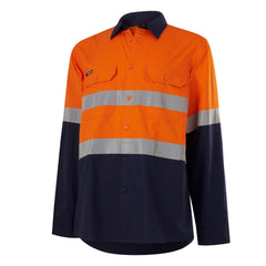 King Gee K54913 Workcool Vented Spliced Shirt Taped Long Sleeve