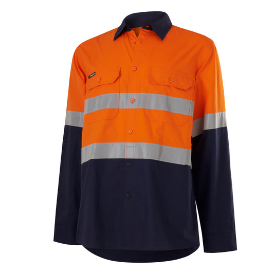 King Gee K54913 Workcool Vented Spliced Shirt Taped Long Sleeve