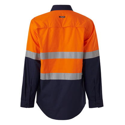 King Gee K54913 Workcool Vented Spliced Shirt Taped Long Sleeve