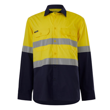 King Gee K54913 Workcool Vented Spliced Shirt Taped Long Sleeve