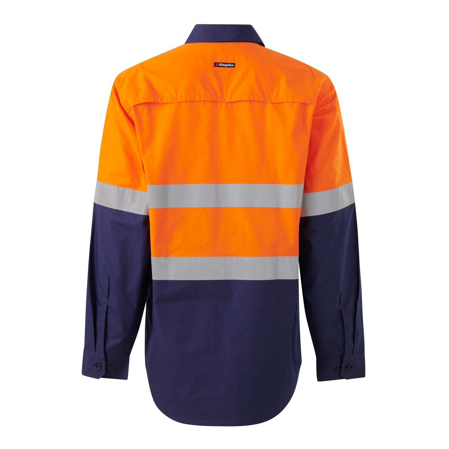 King Gee K54914 Workcool Vented Closed Front Spliced Shirt Taped Long Sleeve