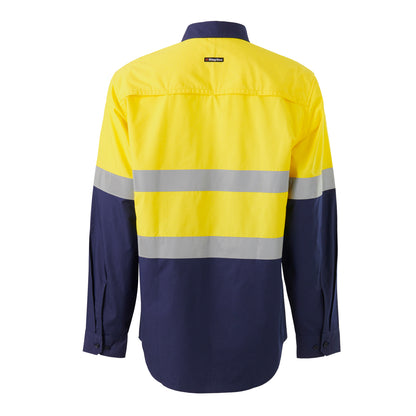 King Gee K54914 Workcool Vented Closed Front Spliced Shirt Taped Long Sleeve