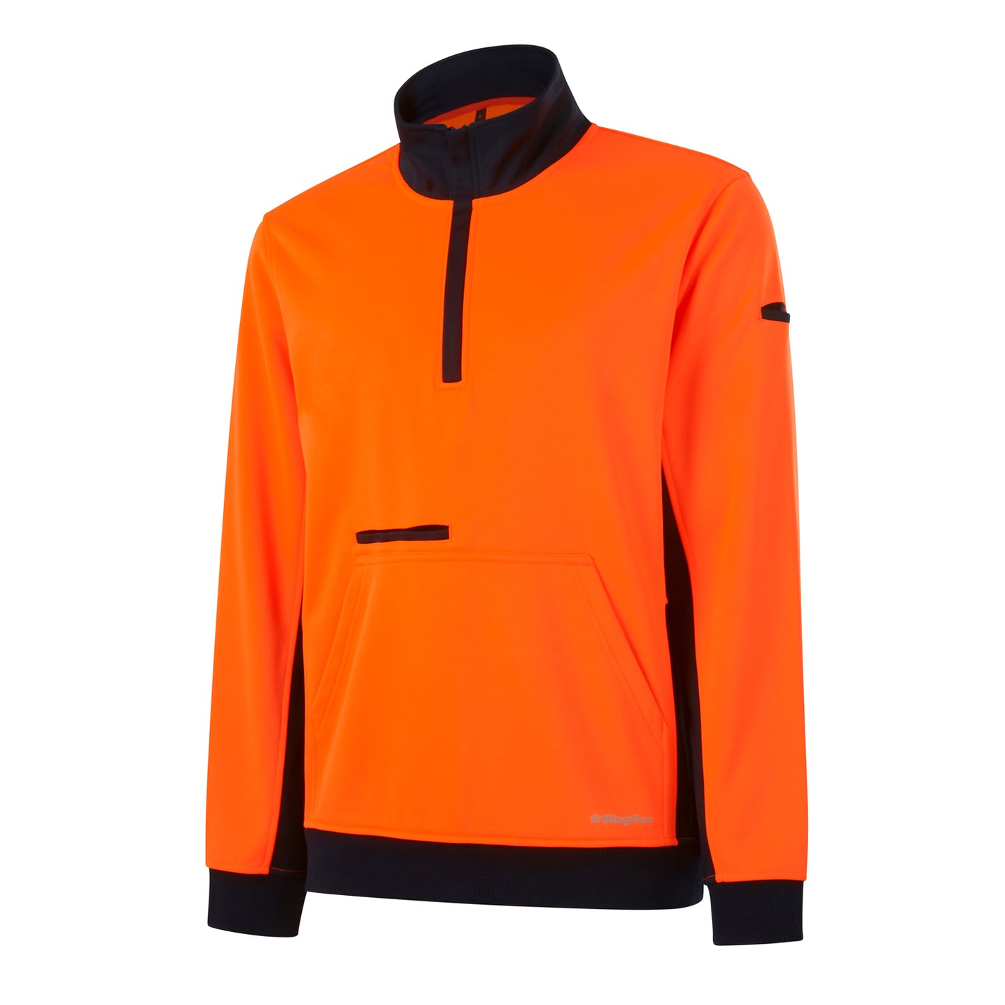 King Gee K55047 Hi Vis  Spliced 1/4 Zip Fleece