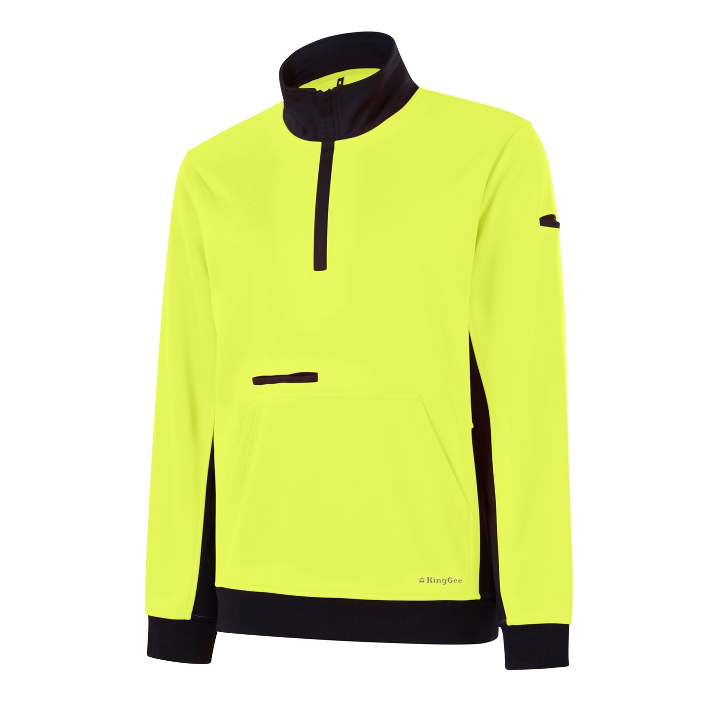 King Gee K55047 Hi Vis  Spliced 1/4 Zip Fleece