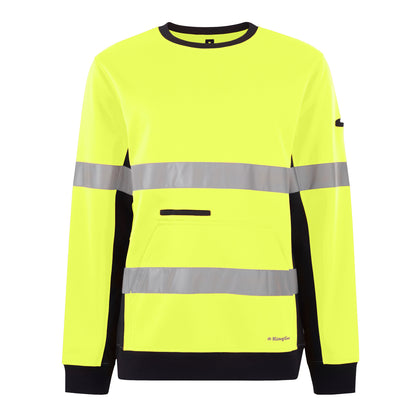 King Gee K55058 Reflective Spliced Crew Neck  Fleece