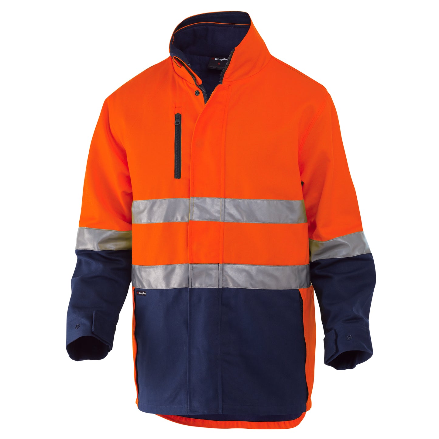 King Gee K55400 Originals 3 in 1 Hi-Vis Cotton Drill Reflective Work Jacket