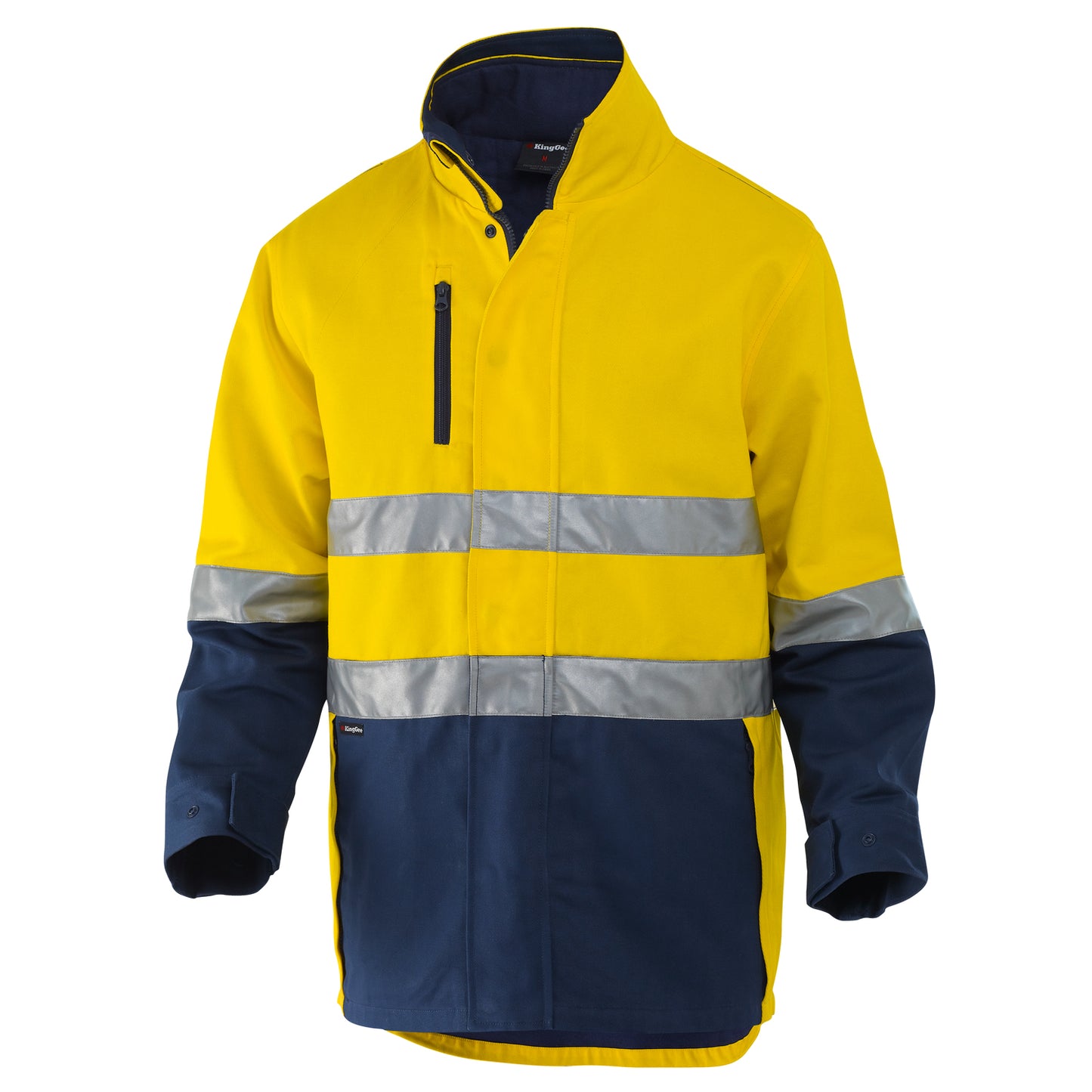 King Gee K55400 Originals 3 in 1 Hi-Vis Cotton Drill Reflective Work Jacket