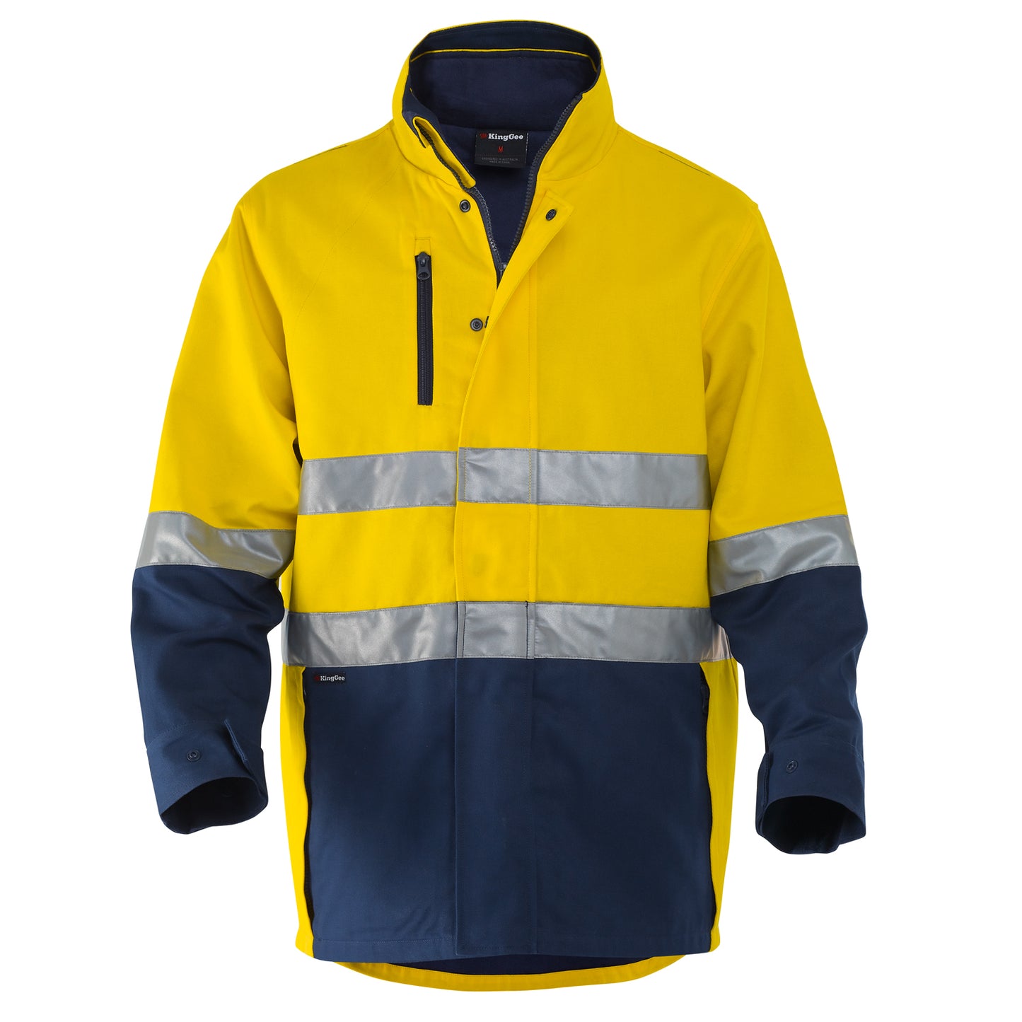 King Gee K55400 Originals 3 in 1 Hi-Vis Cotton Drill Reflective Work Jacket