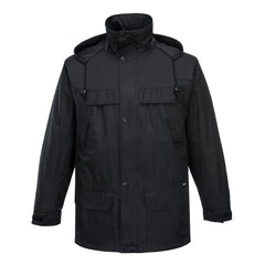Portwest Huski Classic Rain Jacket in Black