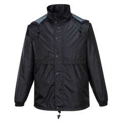 Portwest Huski Stratus Rain Jacket in Black