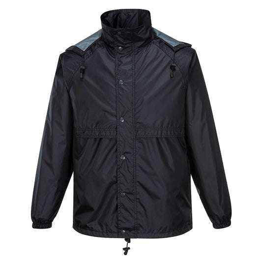 Portwest Huski Stratus Rain Jacket in Black