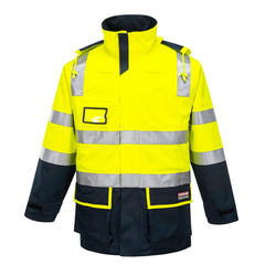 Portwest Huski FR Class D/N Flash Jacket in Yellow/Navy