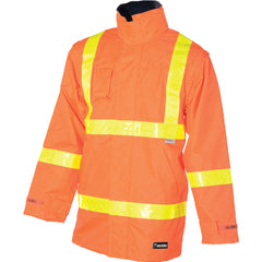 Portwest Huski Hi-Vis Roads 2-in-1 Rain Jacket in Orange