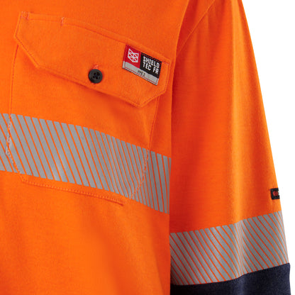 King Gee K84008 Shieldtec FR Hi-Vis Spliced Polo with FR Tape