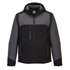 Portwest KX3 Hooded Softshell (3L) in Black/Grey