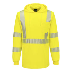 Portwest Hi-Vis Lightweight Hooded T-Shirt L/S in Yellow