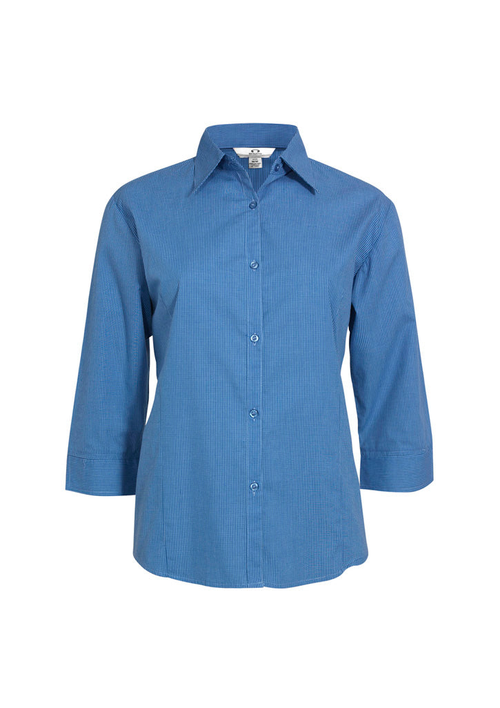 BizCollection LB8200 Womens Micro Check 3/4 Sleeve Shirt