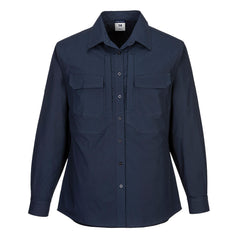 Portwest Women's Utility Stretch Long Sleeve Shirt in Dark Navy