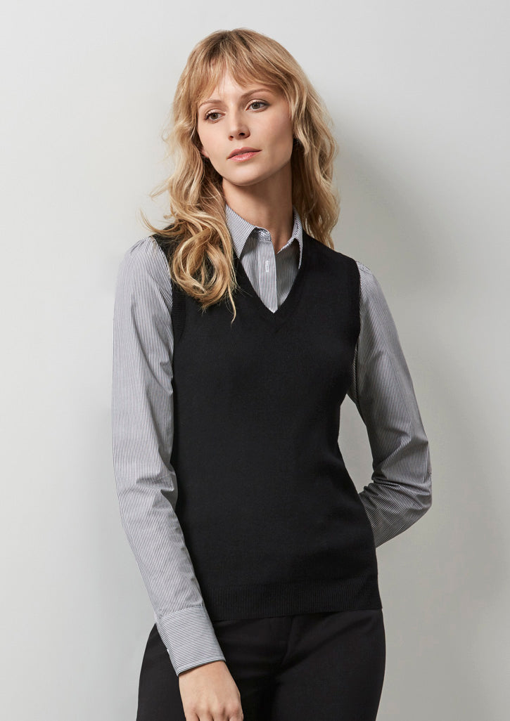 BizCollection LV3504 Womens V-Neck Knit Vest