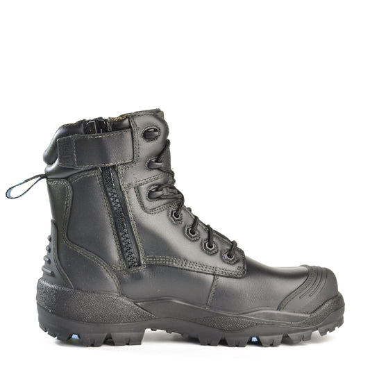 LONGREACH ZIP-BLACK ZIP SIDED SAFETY BOOT