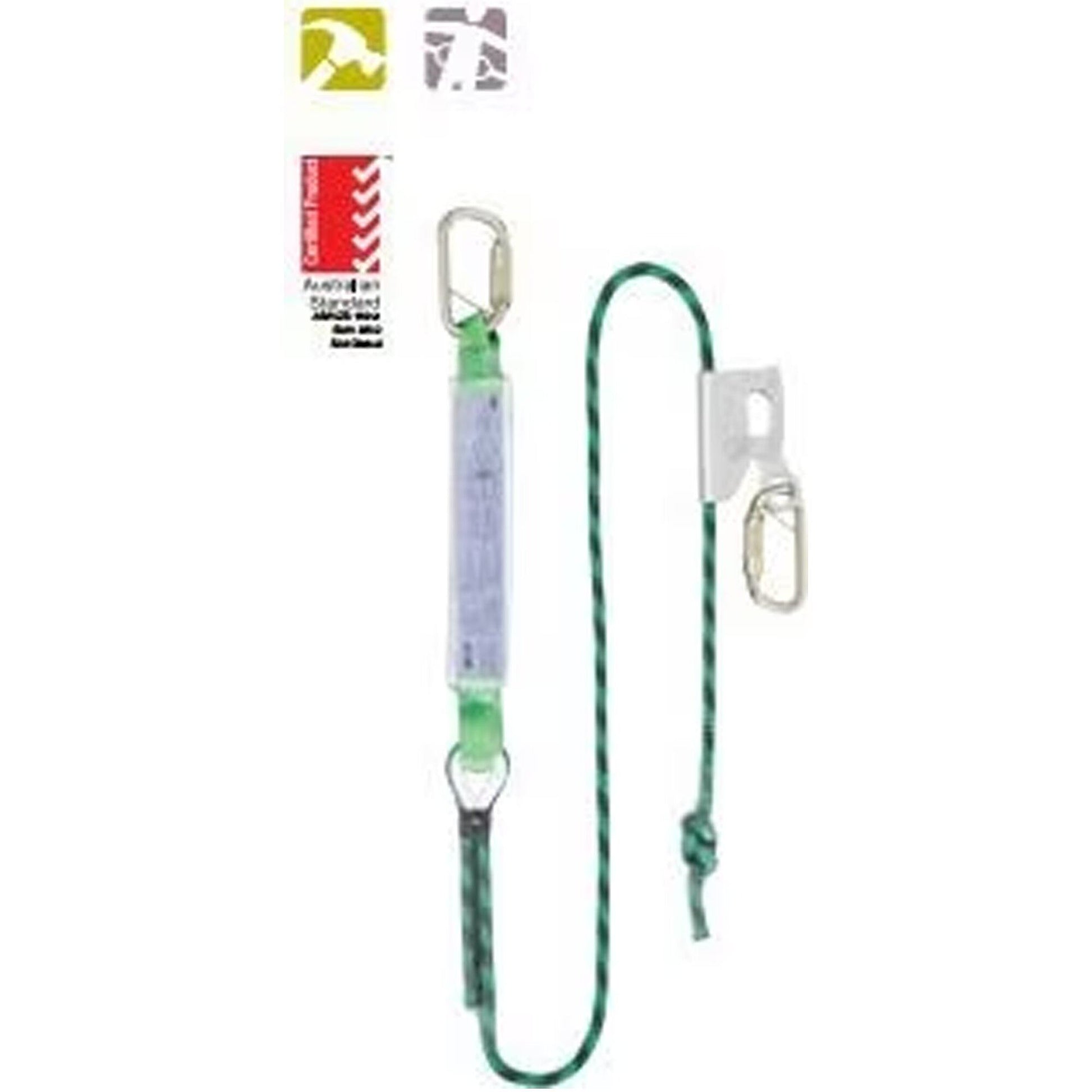 Miller 2M Twin Adjustable Rope Lanyard TAK and 56mm Scaff Hook