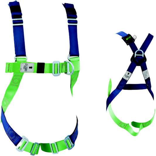 Miller Construction Harnessw/front & rear fall arrest, Medium-Large