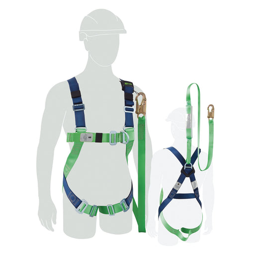 Miller Contractor Value Plus Harness with integrated lanyard, Medium-Large