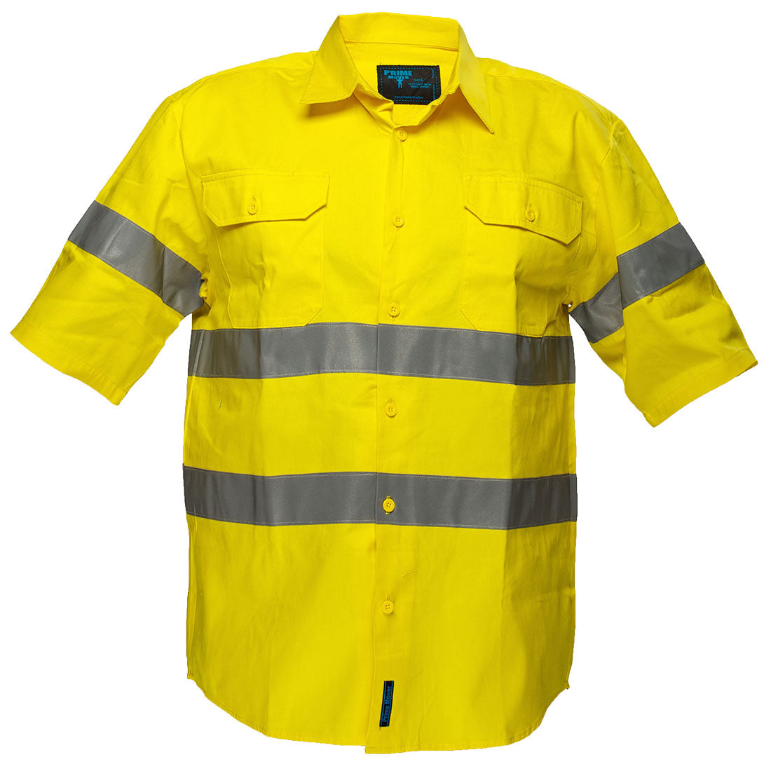 Portwest Hi-Vis Regular Weight Short Sleeve Shirt with Tape in Yellow
