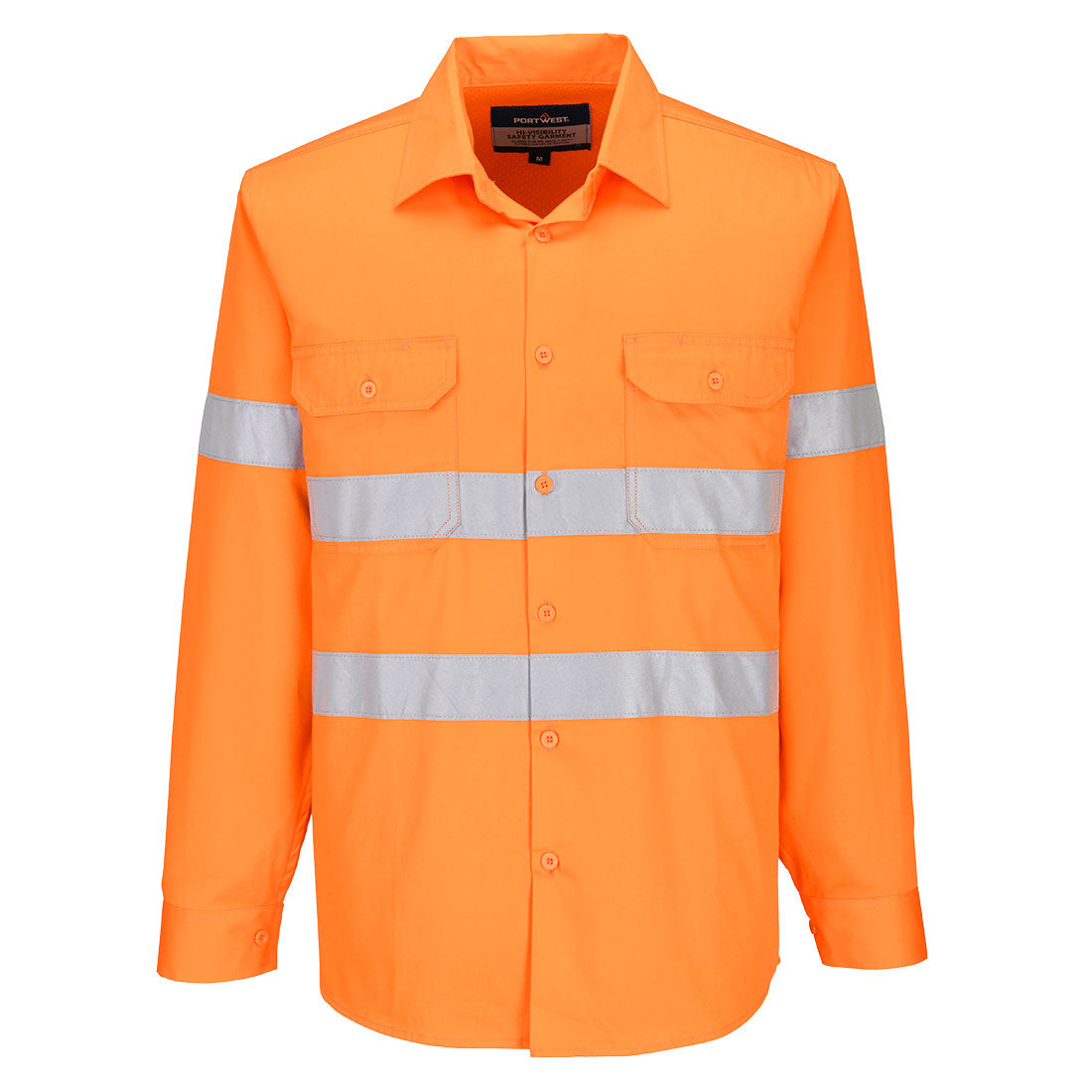 Portwest Darwin Hi-Vis Lightweight Shirt L/S in Orange