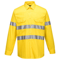 Portwest Darwin Hi-Vis Lightweight Shirt L/S in Yellow