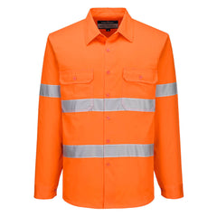 Portwest Hi-Vis Lightweight Shirt L/S in Orange
